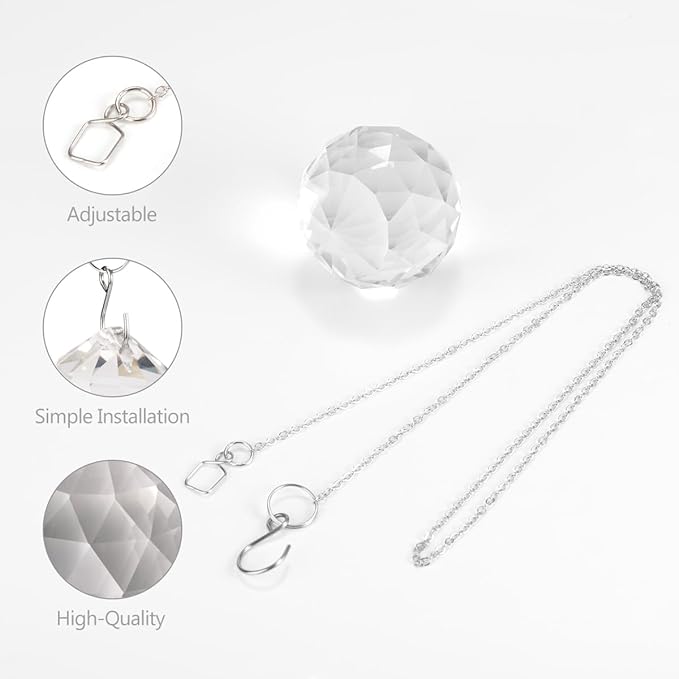 Modern Grief Gift Memorial Gift for Loss of Loved One, Loss of Father, Loss of Mother Remembrance Gifts 40 mm Crystal Ball Rainbow Maker Best for Daily Remembrance