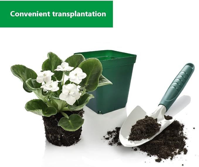 Square Seedling Nursery Pots 3.15 Inches 100 Pcs for Small Succulents or Cacti Flower Plastic Pots Sturdy Reusable (Green, 3.14Inches,100Pcs)