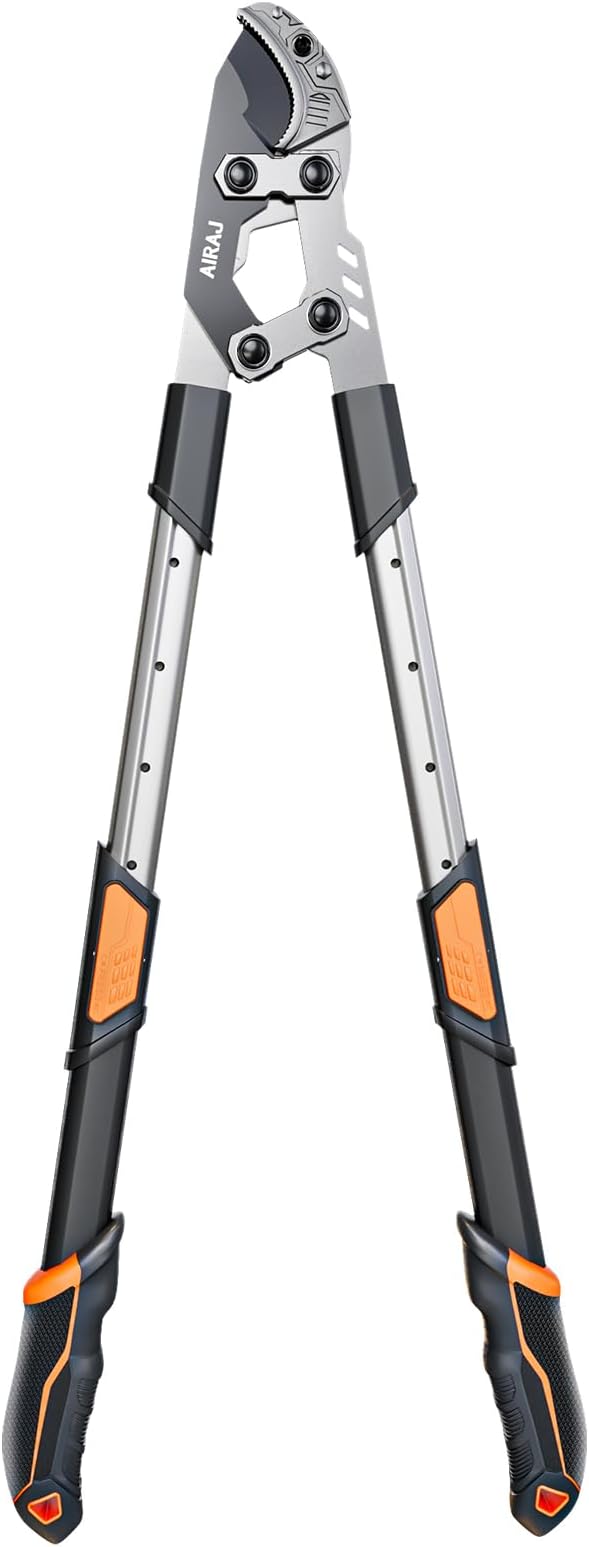 AIRAJ 27-37'' Extendable Anvil Loppers for Tree Trimming Heavy Duty with Compound Action | Branch Cutter with 2” Cutting Capacity | Chops Thick Branches Ease | Garden Lopper Pruning Shears Heavy Duty