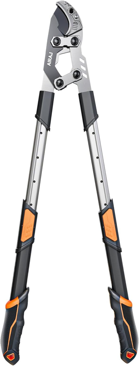 AIRAJ 27-37'' Extendable Anvil Loppers for Tree Trimming Heavy Duty with Compound Action | Branch Cutter with 2” Cutting Capacity | Chops Thick Branches Ease | Garden Lopper Pruning Shears Heavy Duty