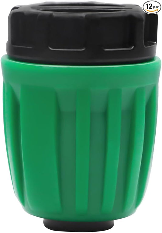 12 Pack 1/2 Inch Drip Irrigation End Plug (1/2" ID x 0.65" OD), Drip Line Irrigation Locked Barbed End Cap for 1/2'' Irrigation Tubing Anti Leak Irrigation System Plug Fittings