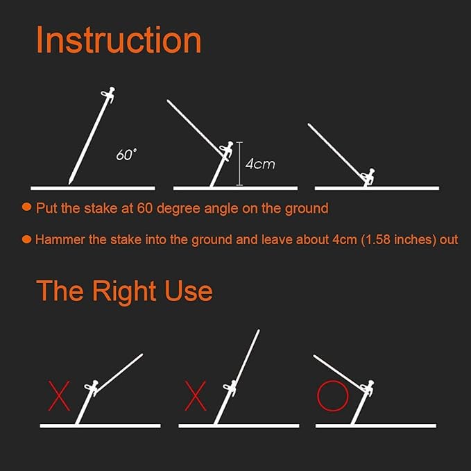10-Pack Plastic Tent Stakes – 6-Inch Heavy Duty Canopy Anchoring Pegs for Camping, Gardening, Landscaping, Backpacking – Lightweight, Rust-Proof, Reusable Camping Stake