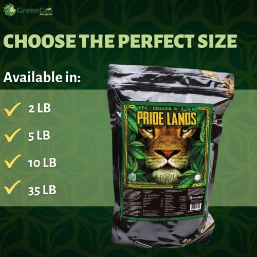 Pride Lands Veg Premium Organic Dry Top Dress Fertilizer for The Vegetative Cycle, Bigger Buds and Healthier Plants with Our Complete Veg Food, All Natural, Safe for Plants You Consume, 2 lb