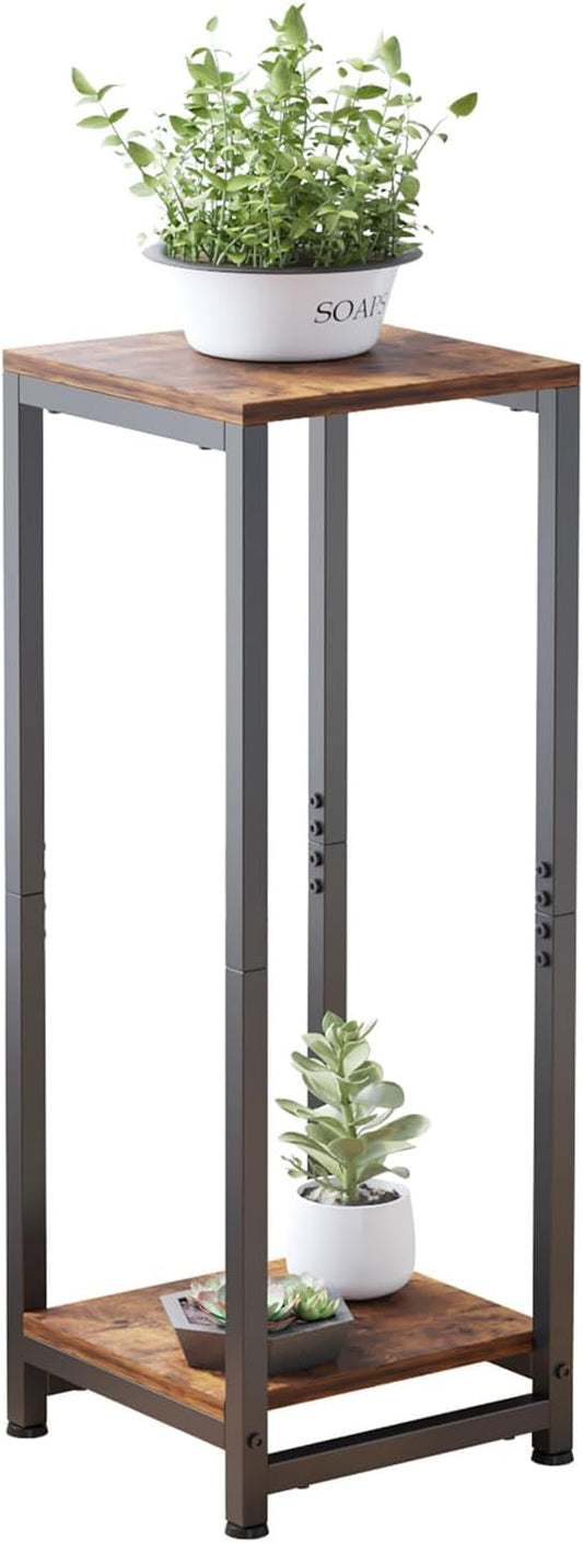 Tall Plant Stands Indoor ,2 Tier Pedestal Stand, Corner Plant Stands for Indoor Plants Multiple, Small Side Table for Indoor Plants, Tall Plant Table