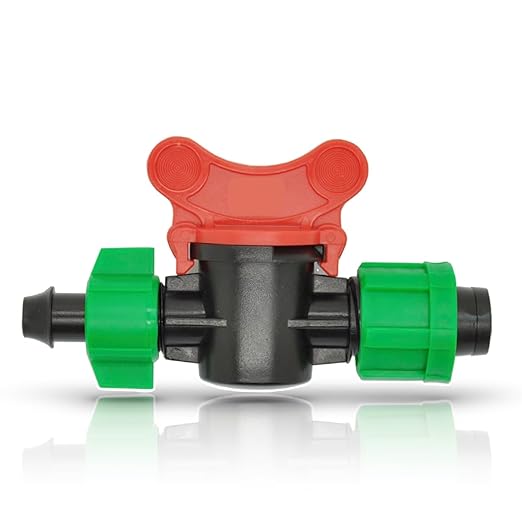 10 Pack Drip Irrigation Tubing 1/2" - (14mm Barb Shut Off Valves) Universal Perma Connector Barbed Locking Fitting - Fits All Brands 5/8" Drip Tape & Tubing (BARB SHUT OFF, 10PK)