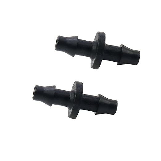 Dnyta 100pcs Barb Fittings PVC for 1/4 Inch Irrigation Tubing Drip Irrigation Barb Fittings Irrigation Tubing Connector Drip Irrigation Barbed Coupling for Plant Drip or Yard Spray Irrigation