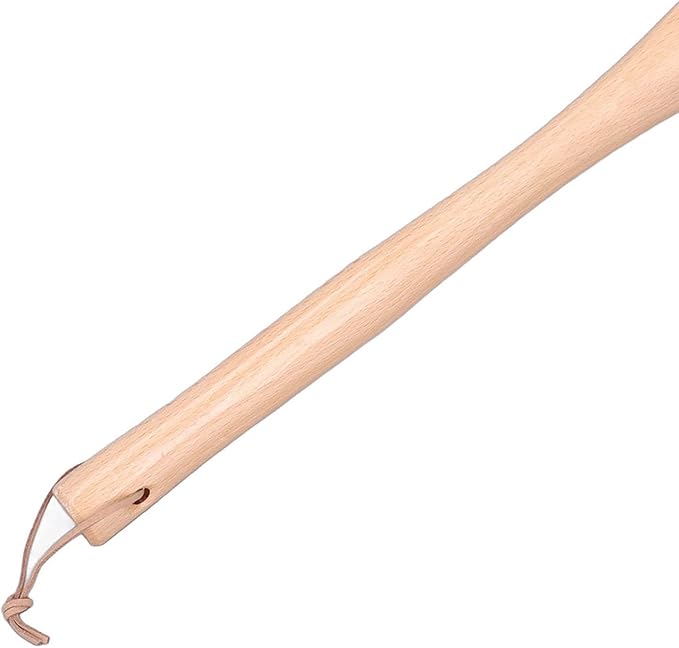 Fdit Stainless Steel Garden Hoe Rake Hand Tool, Simple Practical Fine Workmanship Beech Handle Small Hoe Gardening Tool for Weeding, Digging, Seeding