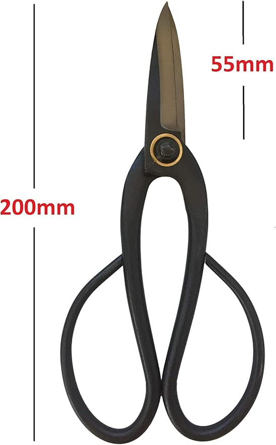 GARDEN GURU Bonsai Scissors - Traditional Butterfly Bonsai Pruner Shear for Precise Trimming Pruning and Deadheading of Flowers Plants, Japanese Bonsai Garden Tools (200mm 2 Pack)