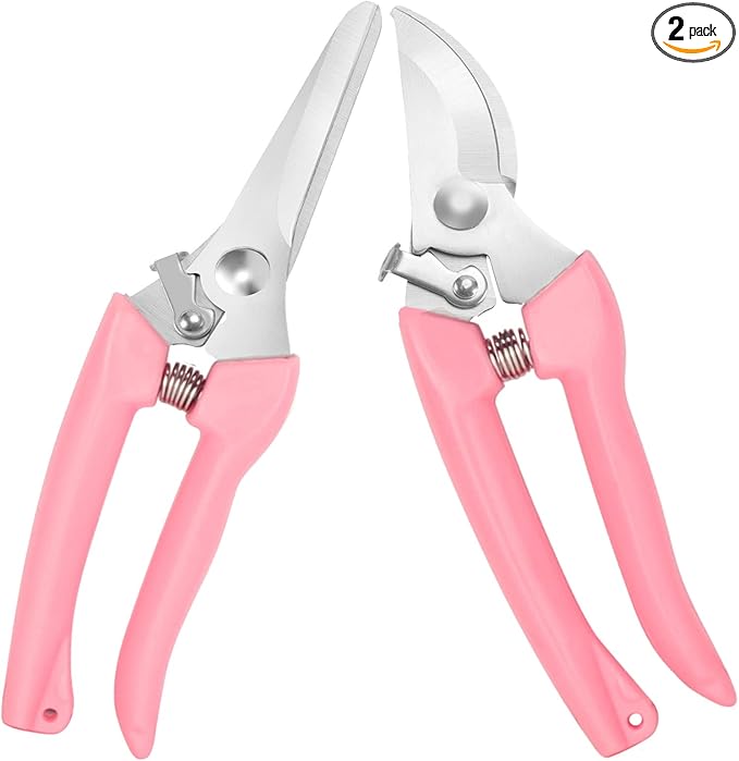 Premium garden shears, meperez pruning scissors gardening tools, pruners for flower, bushes, rose and fruit tree, use for florist, yard and orchard the plant clippers, sharp steel anvil snips
