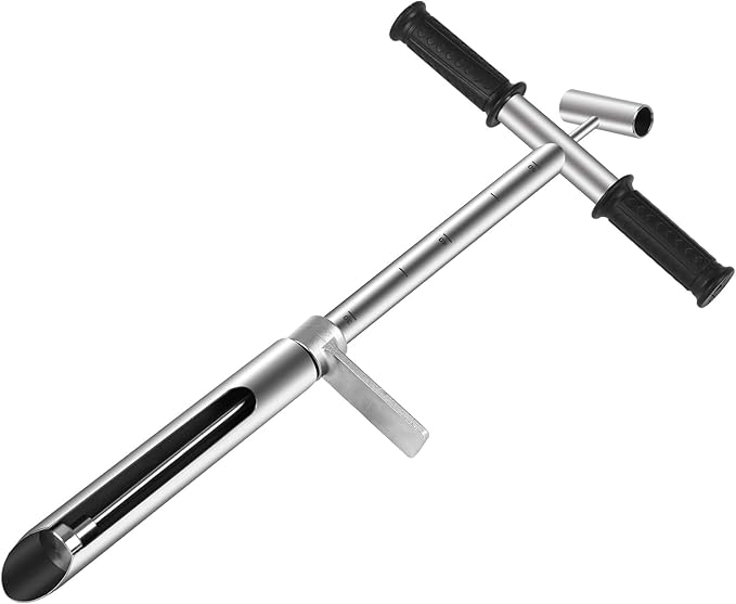 20" Soil Sampler Probe 304 Stainless Steel Soil Sampling Probe Tool with Ejector and Foot Pedal
