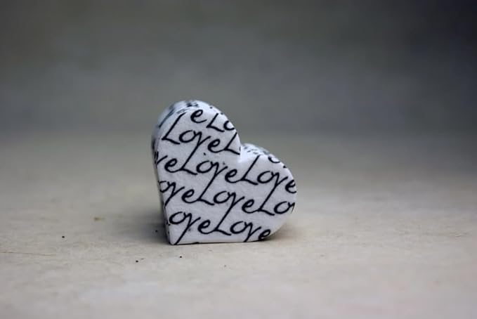 Of The Earth Handmade Paper - Wildflower Seed Paper Small Heart Tags - Calligraphy Variations - 1.75" X 1.5" - Set of 50 (Love Connected)