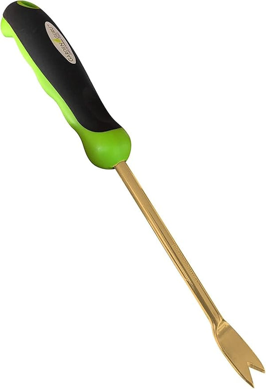 Garden Guru Titanium Dandelion Weeder Tool - Rust Resistant - Ergonomic Handle - Weed Puller for Planting, Weeding, Flower and Vegetable Care in Lawn Garden Yard