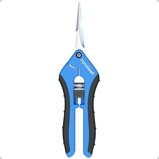 Fondwell 6.5" Gardening Shears Pruning Snips: Plant Trimming Scissors with Straight Blades - Pruning Scissors for Precise Cuts