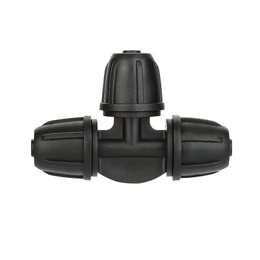 1/4" Drip Irrigation Fittings, Lock Barbed Tee Connectors for 1/4 Inch Drip Irrigation Tubing,Drip Irrigation System Kit Parts-Pack of 30