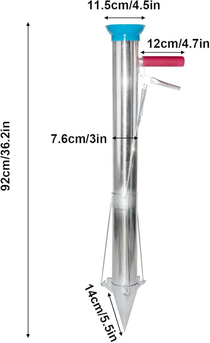 AIWFL Seedling Transplanter Long Handled Bulb Planter Tools Vegetable Young Plant Manual Plant Transplanter Stainless Steel Planting Garden Tools