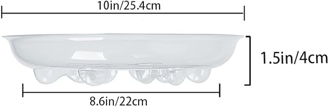 Idyllize 5 Pieces of 10 inch Clear Thick Plastic Heavy Duty Sturdy Plant Saucer Drip Trays for pots (10")