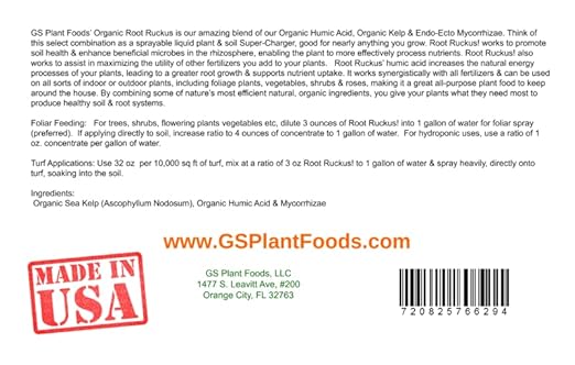 Root Ruckus Compost Fertilizer Organic - Turbo Charged Compost for Plants - Humic Acid & Sea Kelp Nutritional Root Supplement for Lawns, Soil, Shrubs & Vegetables - 1 Gallon