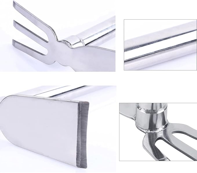 Gardening Rakes Shovel,Digging Hoe Garden Tools 2 in 1 Hoe and Rake,Heavy Duty Stainless Steel Vegetable Flower Planting Digging Gadget (Hoe and Rake)