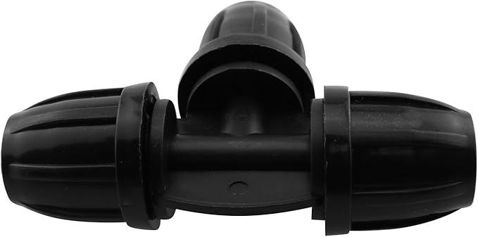 Barbed Tee DGZZI 4PCS Drip Irrigation Barbed Tee 3-Way Fitting 8mm/11mm Tubing for Garden Drip Tape Tubing Sprinkler System