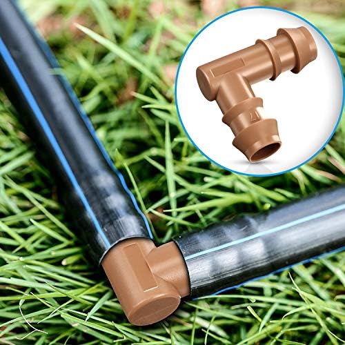 Boao 28 Pcs Drip Irrigation Fittings Kit Irrigation Parts for 1/2 Inch Connectors Including 7 Tees 7 Couplings 7 Elbows and 7 End Cap for Drip or Sprinkler Systems