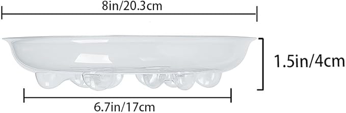 Idyllize 5 Pieces of 8 inch Clear Thick Plastic Heavy Duty Plant Sturdy Saucer Drip Trays for pots (8")