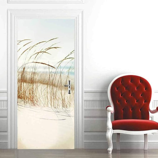 Door Wallpaper Self-Adhesive Door Poster 3D Door Picture - Sylter Dune - Door Film Photo Wallpaper Premium PVC Waterproof Door Sticker Wall Sticker for Bedroom Living Room Door Decoration Stickers 80