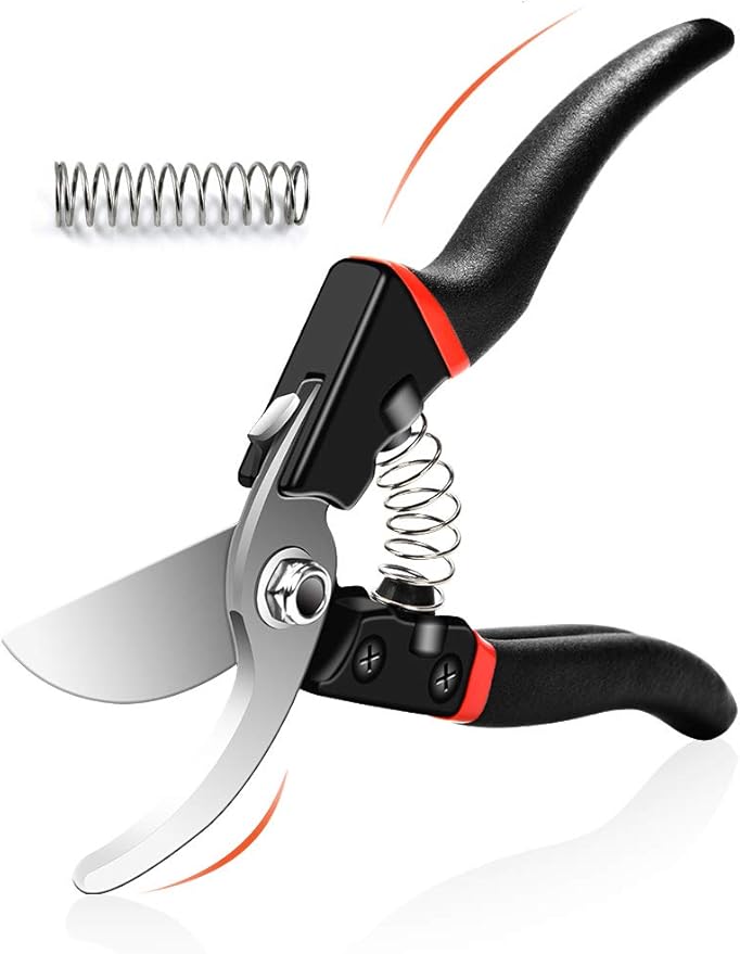 May Star Pruning Shears(MSPS-J006), Professional Pruning Shears,Perfect for Fence and Garden,SK5 Steel Blade, Size of The Opening 1.9 Inch