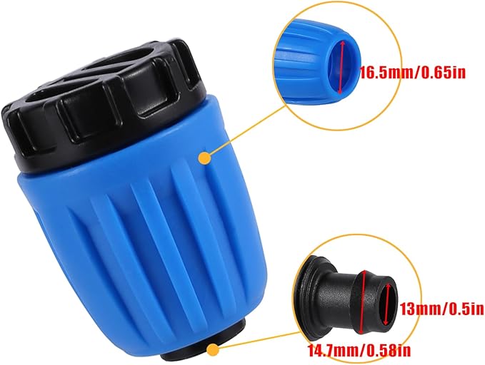 1/2" Blue Drip Irrigation Plug,for 1/2 inch (16mm) Irrigation Tubing(OD 0.620 in.ID is 0.520. in) (10 Pcs Blue)