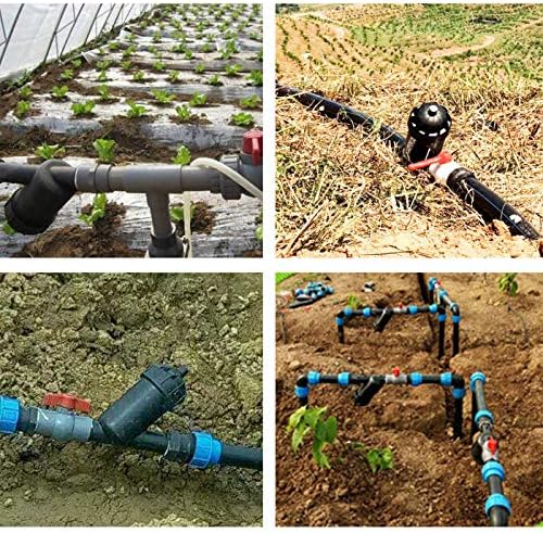 Estink Irrigation Filter, 3/4in Screen Irrigation Filter Y Water Filter Strainer Stainless Steel Screen Inline Filter Mesh Conditioning Strainer 120 PSI for Garden Greenhouse Agricultural