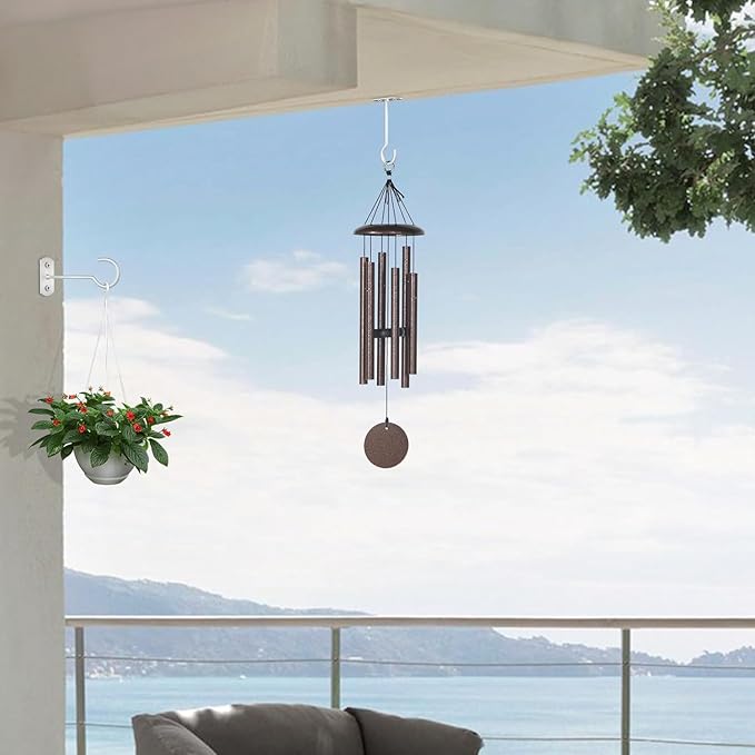 Plant Hook 6inch,Plant Hanger Shepherds Plant Bracket for Wall Hanging Wind Chimes Lanterns,Bird Feeder,Flower Basket,Home Decor Indoor & Outdoor 2 Pack