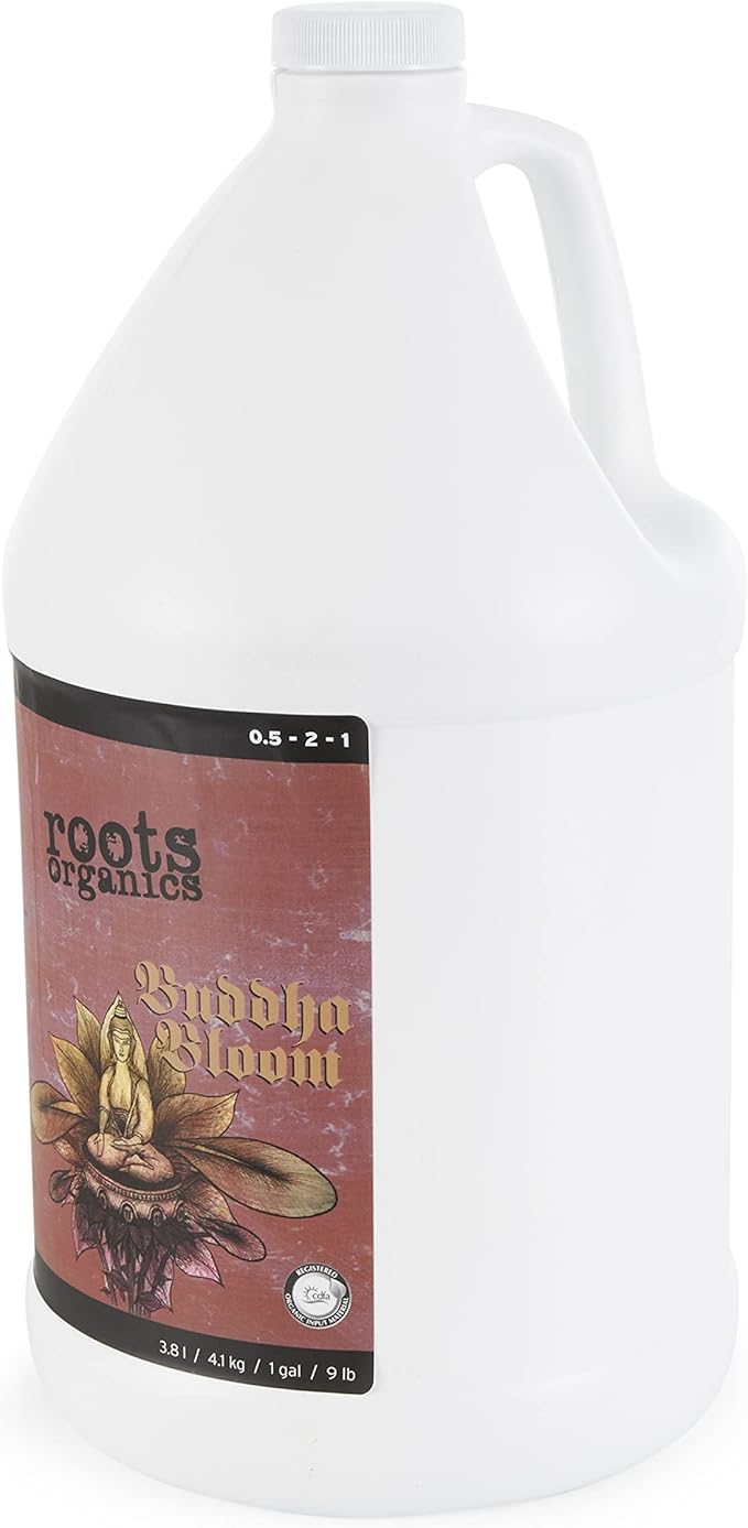 Roots Organics ROBBG Natural Organic Buddha Bloom Plant Fertilizer for Indoor Outdoor Container Plants and Hydroponics, 1 Gallon