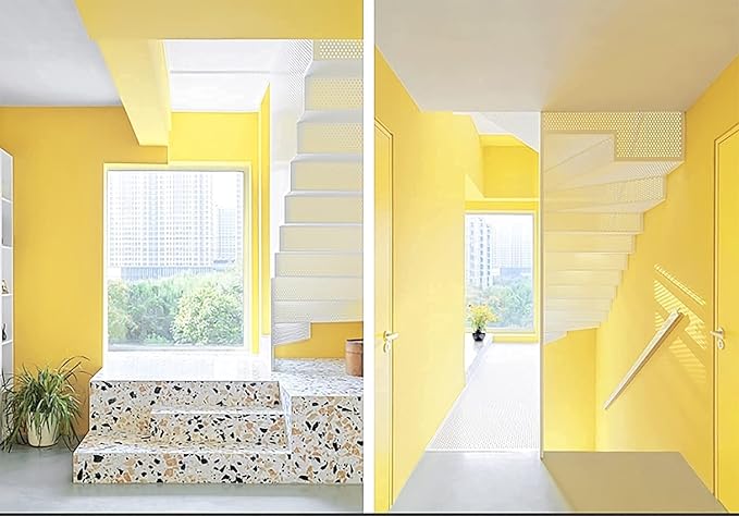 Dimoon 118''x17.7'' Yellow Peel and Stick Wallpaper Contact Paper Modern Self Adhesive Wall Paper Removable Renter Friendly Textured Solid Color Shelf Cabinet Vinyl Roll (118''x17.7'',Yellow)