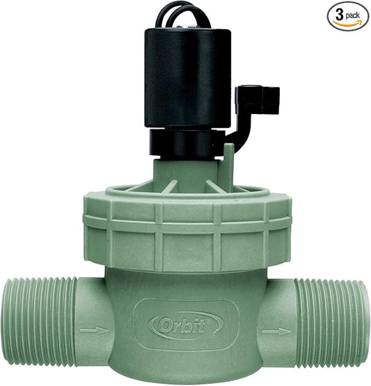 3-Pack Orbit 1" Male Threaded Jar Top Automatic Sprinkler Irrigation Valve - 57467