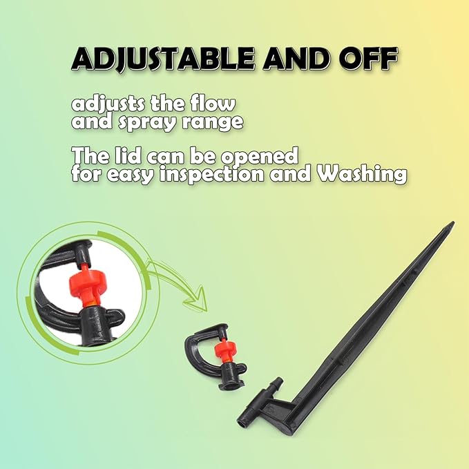 20pcs G Type 360 Degree Drip Irrigation Sprinkler Heads Adjustable Irrigation Drippers Sprinklers Garden Irrigation System Accessory for Garden Lawn