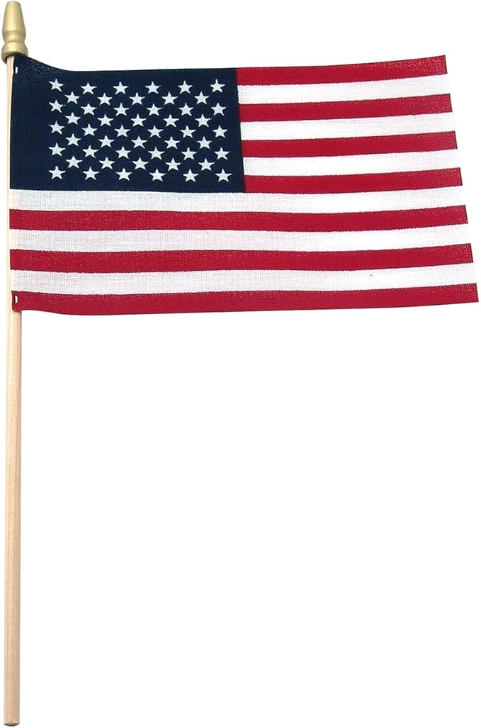 US Flag Store USA Stick Flag 4" x 6" Standard with Spear Tip