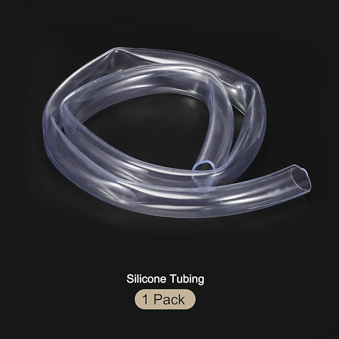 1 1/4" x 1 1/2" Clear Plastic PVC Tubing 5ft Flexible Vinyl Tube, [for Garden Irrigation, Water Hose, Fish Tank, Aquarium] - 31.8mm x 38.1mm