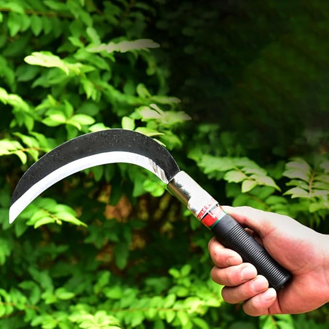 GANAZONO 2pcs Crescent Sickle Gardening Sickle Reaping Hook Grass Sickle Gardening Tool Harvest Sickle Weeding Sickle Tree Cutter Chopping Tool Weeding Tool Manual Weeder Manganese Steel
