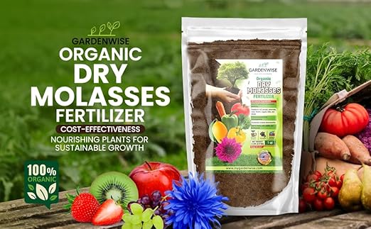 Organic Molasses for Plants - Horticultural Molasses - Ideal for Traditional & Hydroponic Gardening, for Indoor & Outdoor Plants (2 QUARTS)