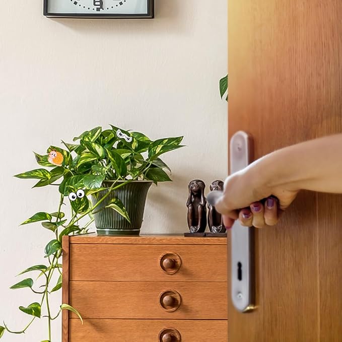 AUAUY Plant Magnets Eyes for Potted Plants, 6PCS Silicone Plant Safe Magnet Pins Charms, House Plant Accessories Unique Gifts for Plant Lovers