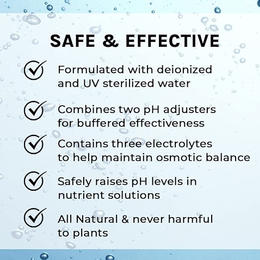 Microbe Life Hydroponics pH Up pH Control Liquid, Premium Buffering for pH Stability, Increases pH Levels, Use with Any Feeding Systems Including Hydroponics or Soil, 16 Ounces