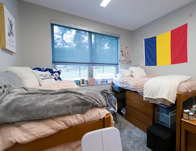 Romania Flag 5x8FT Romanian National Polyester Banner With 2 Grommets Fade Resistant Vivid Color For Patriotic Festival Events Party Decoration(Romania, 5x8FT)