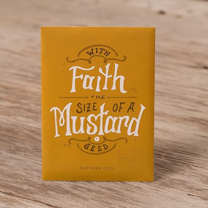 Bentley Seeds with Faith Pre Filled Giant Curled India Seed Packets - 25 Individual Mustard Seed Packs - Ideal for Party Favors - Non-GMO - Eco-Friendly Spring to Fall Gift - Outdoor Garden Seeds