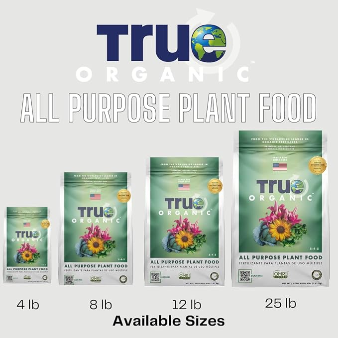 True Organic All Purpose Plant Food – Organic Fertilizer for Fruits, Vegetables, Flowers, and Herbs – 4.5lb Jug Covers 97 sq. ft.