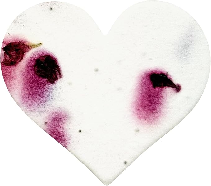 50 pcs Large Magenta Hearts – Plantable Seed Paper for Weddings, Gifts, and Life Events (#19s)