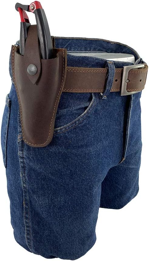 Hide & Drink, Gardening Scissors Holster, Pruner Sheath, Gardening Tool Case, Pruning Shear, Scissors Case, Thick Full Grain Leather, Handmade, Bourbon Brown