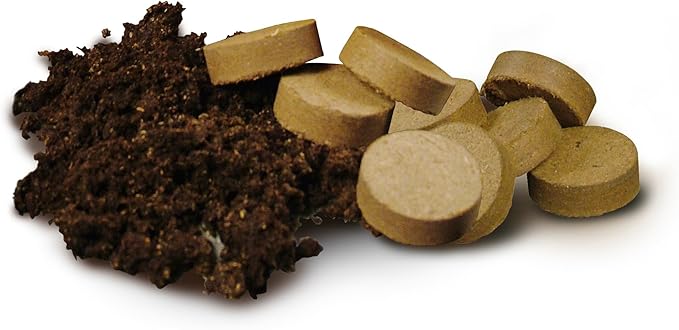 100 Pack Compressed Sphagnum Peat Moss Quick Grow Soil Pellets for Seed Starting or Transplanting
