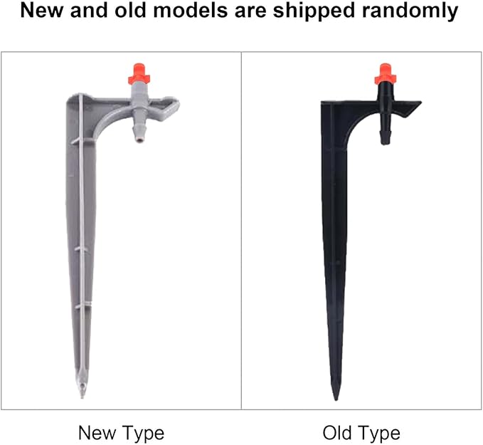 Garden Irrigation System, 20Pcs/Bag Irrigation Dripper with Ground Insert Fruit Tree Drip Irrigation Emitters for for 1/4" Drip Irrigation Tubing(360 Degree with Plunger)