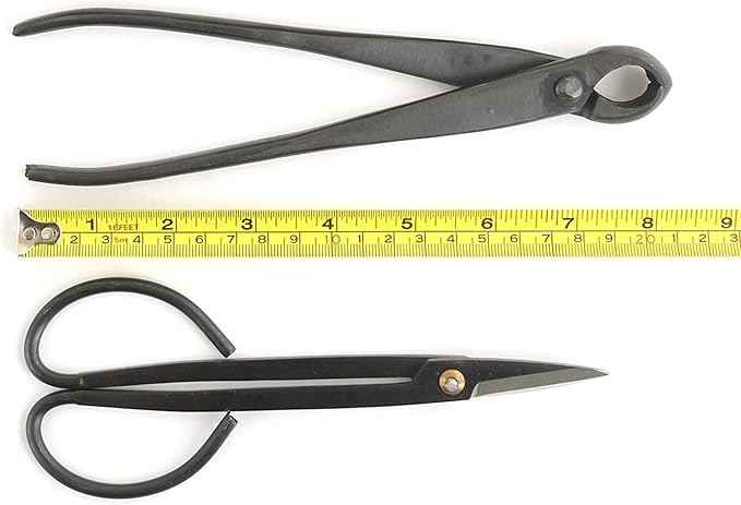 BambooMN Bonsai Basics Set - 8" Knob Cutter and 7.2" Trimming Shear - 10 Sets