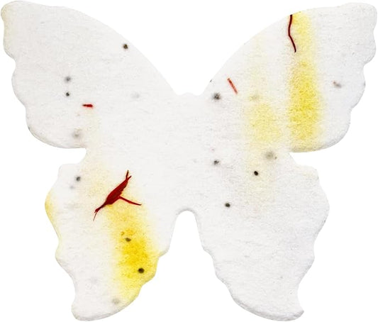 50 pcs Large Yellow Butterflies – Plantable Seed Paper for Weddings, Gifts, and Life Events (#07s)