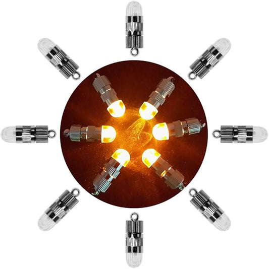 SumDirect Pack of 100 LED Mini Non-Blinking Lights for Paper Lanterns Balloons Floral Wedding Halloween Christmas Party Decoration Centerpieces (100, Orange Yellow)